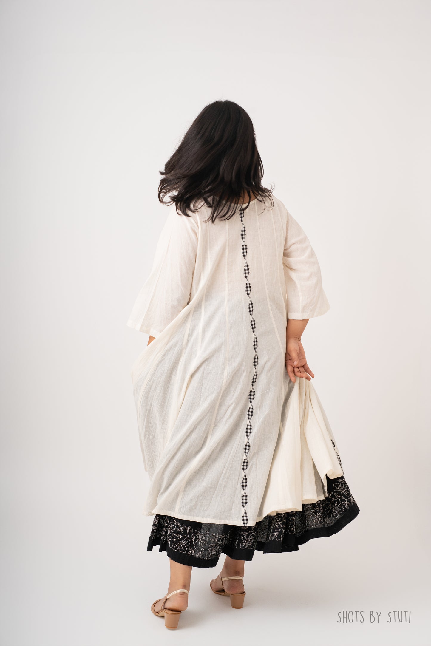 Neem Dress-Black Appliqué