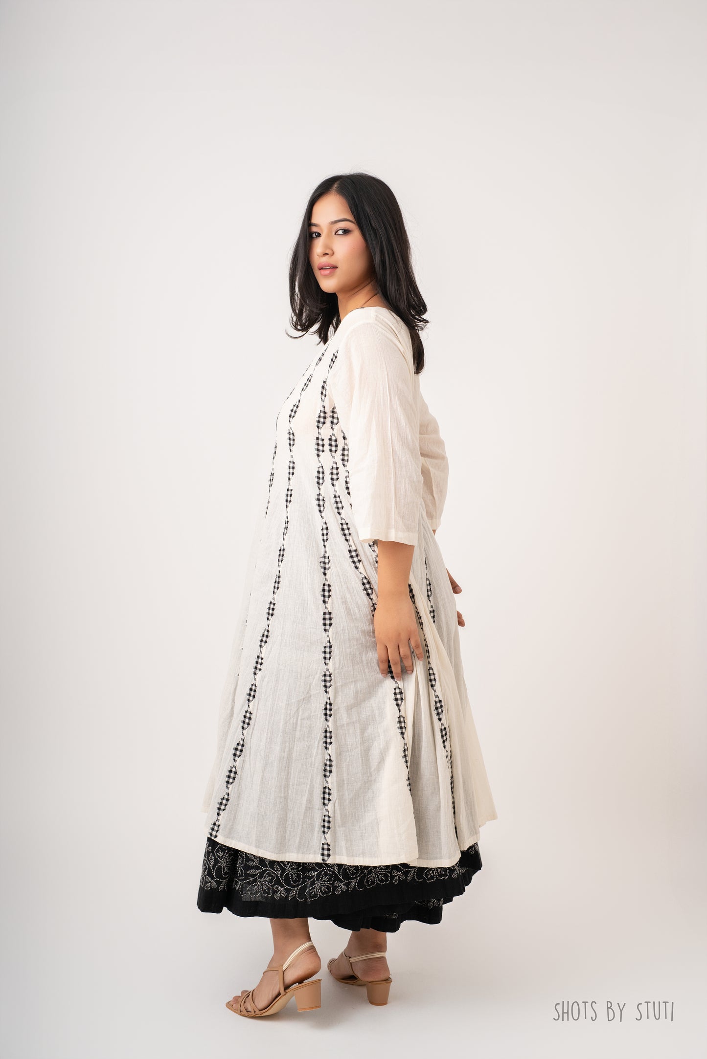 Neem Dress-Black Appliqué