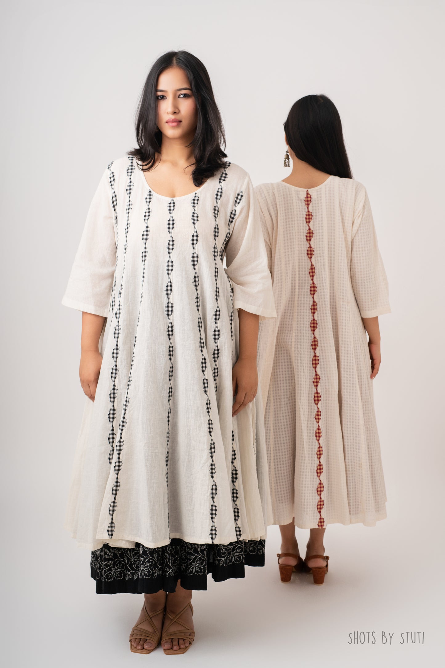 Neem Dress-Black Appliqué