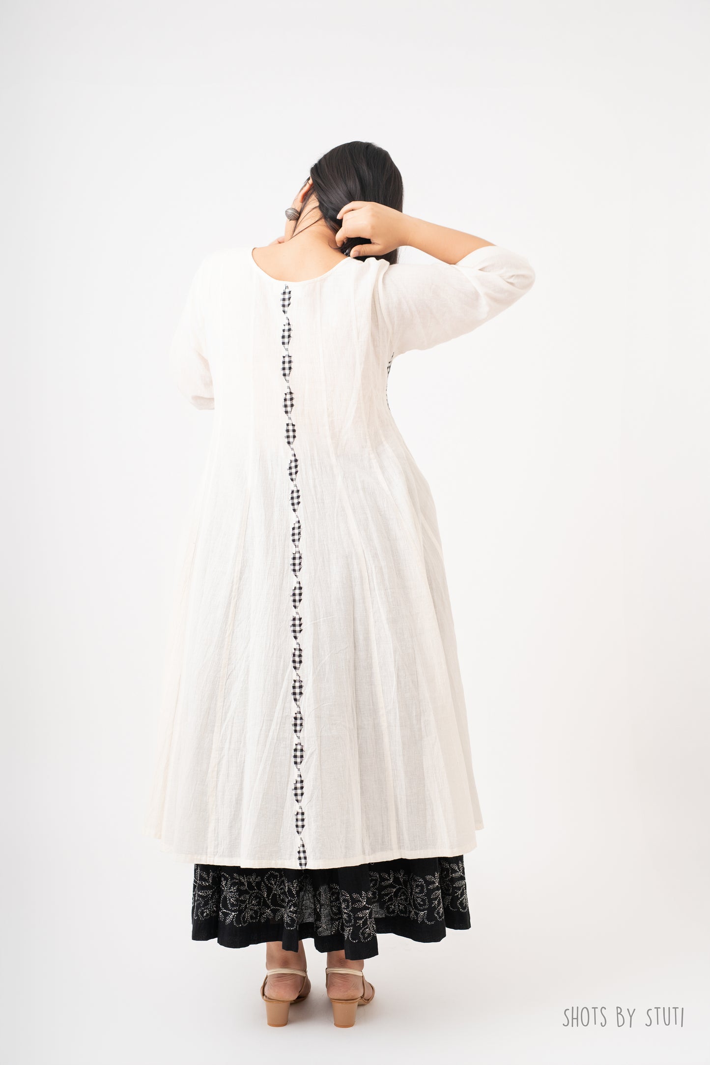 Neem Dress-Black Appliqué