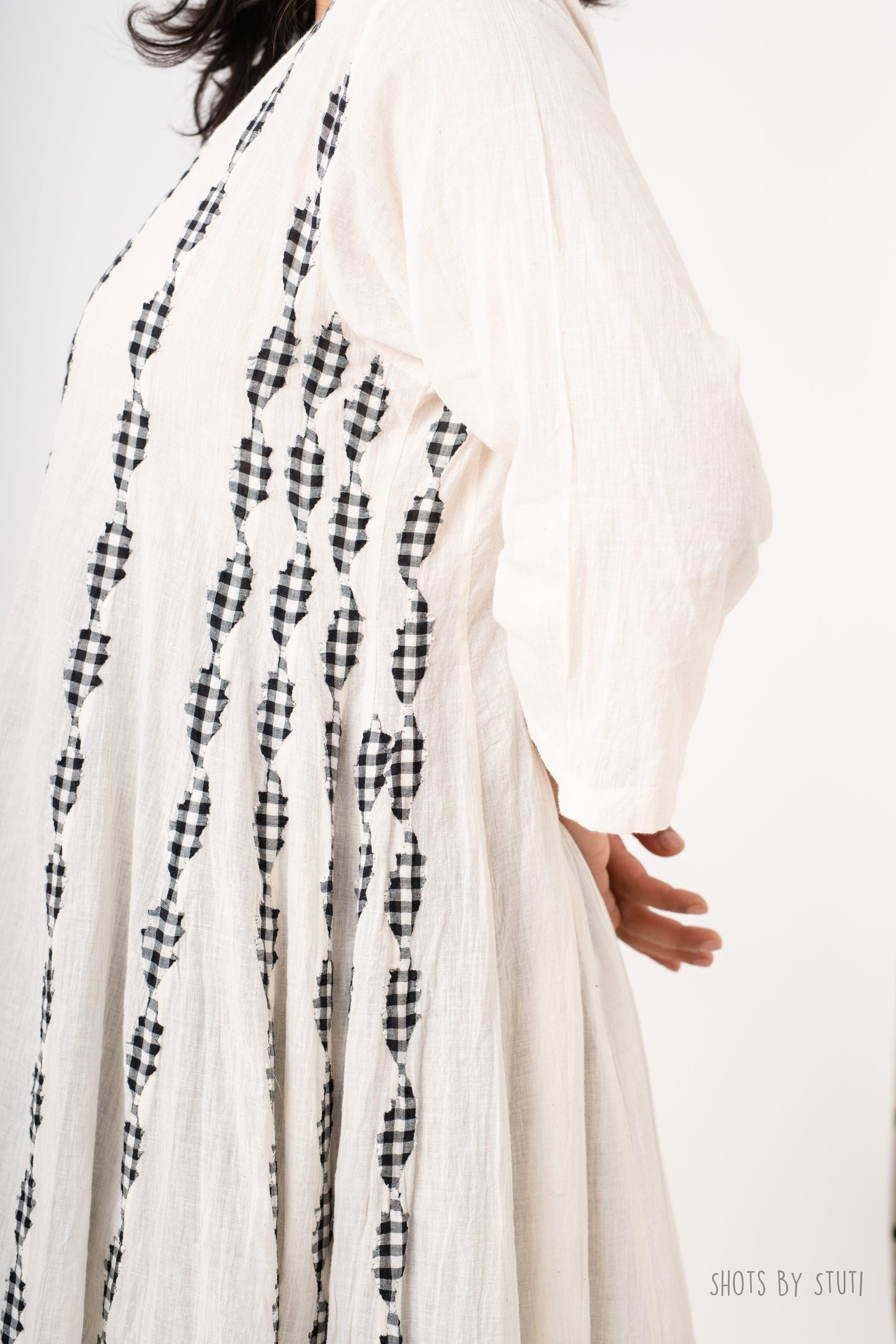 Neem Dress-Black Appliqué