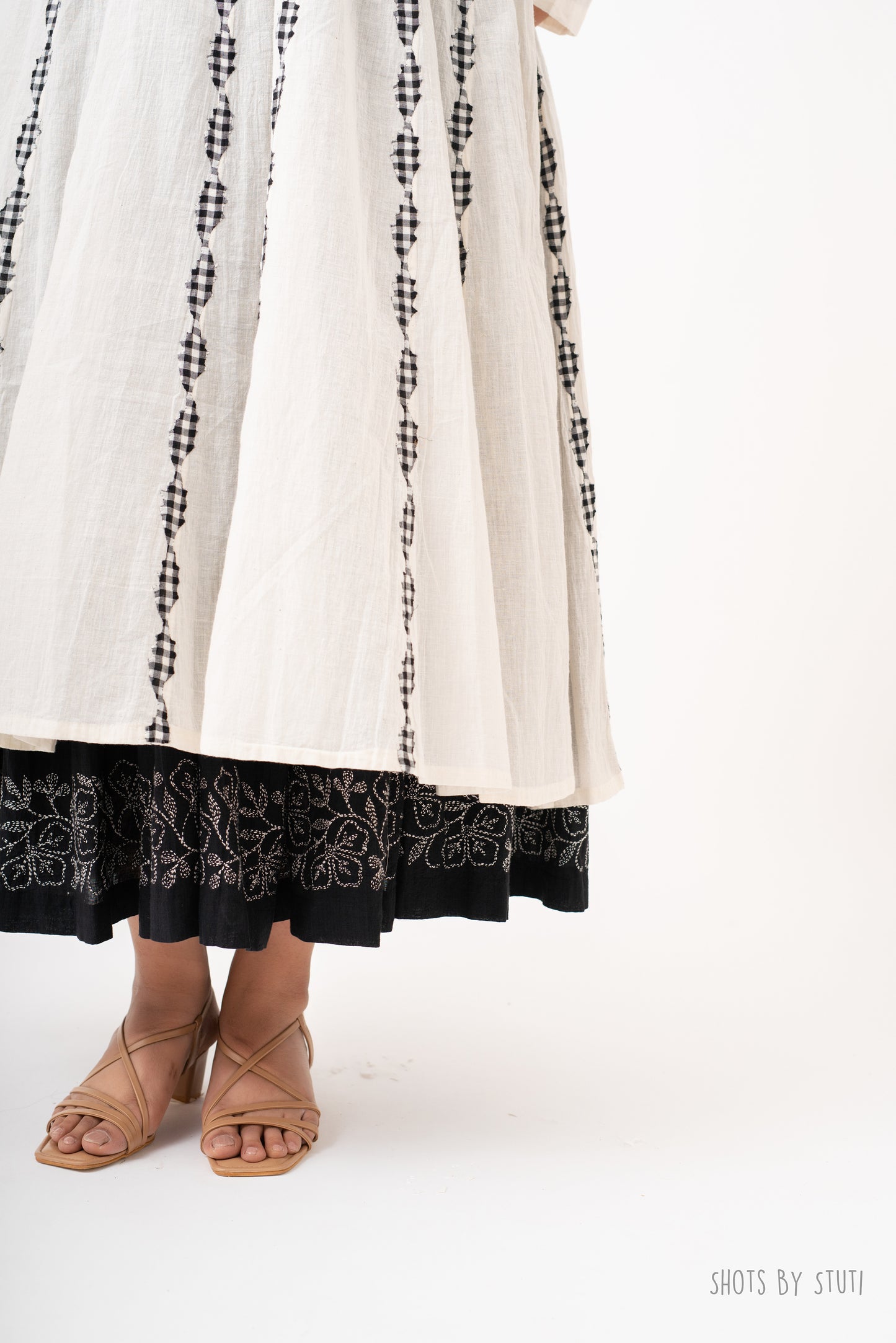 Neem Dress-Black Appliqué