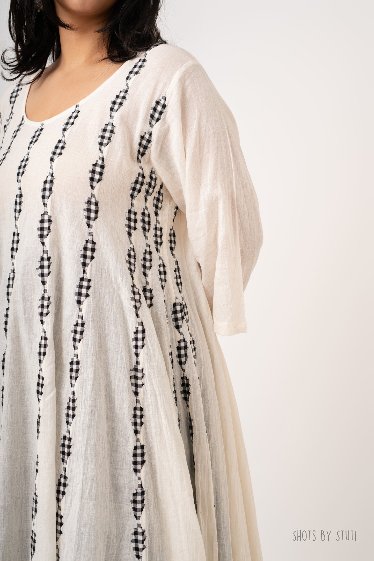 Neem Dress-Black Appliqué