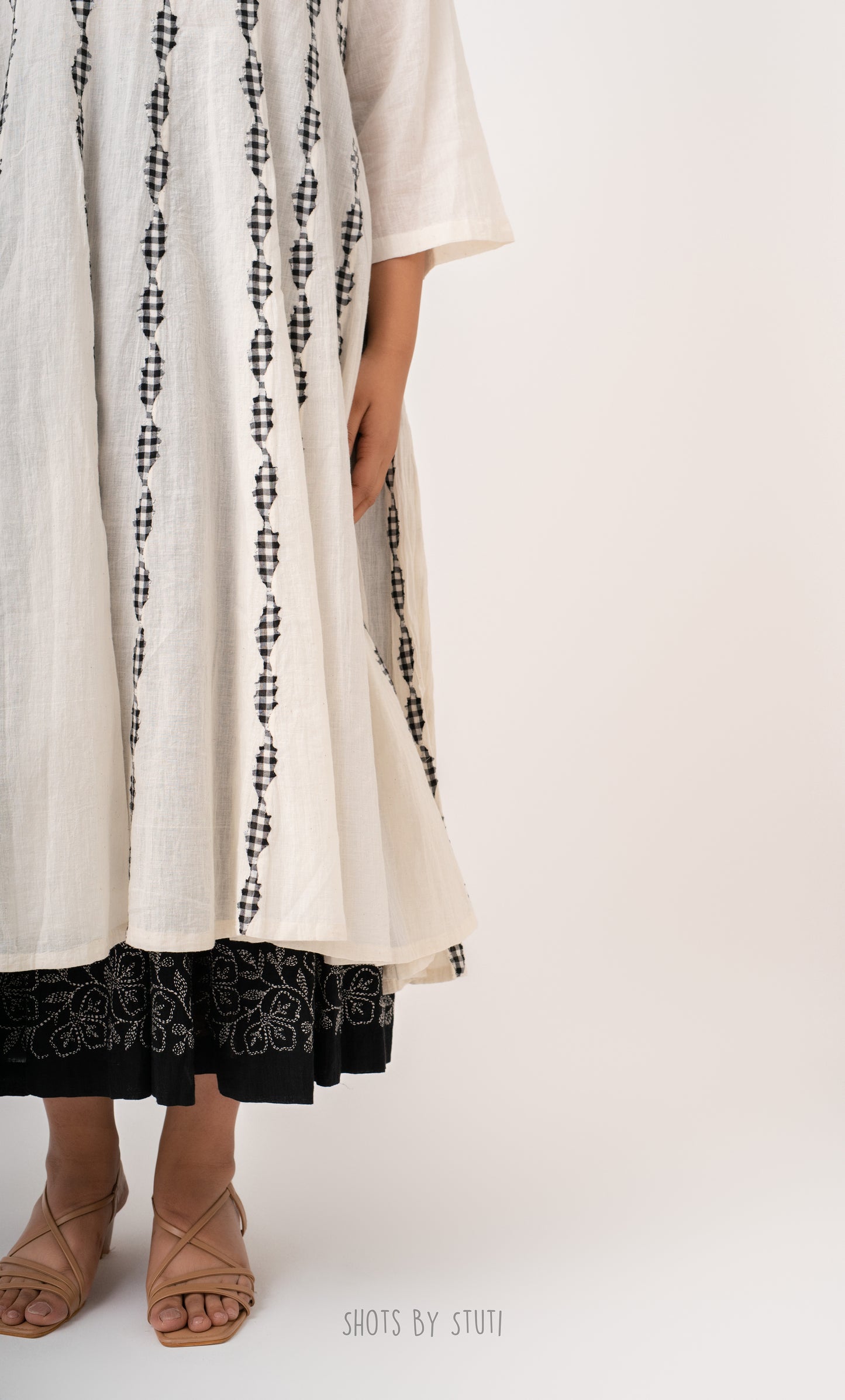 Neem Dress-Black Appliqué